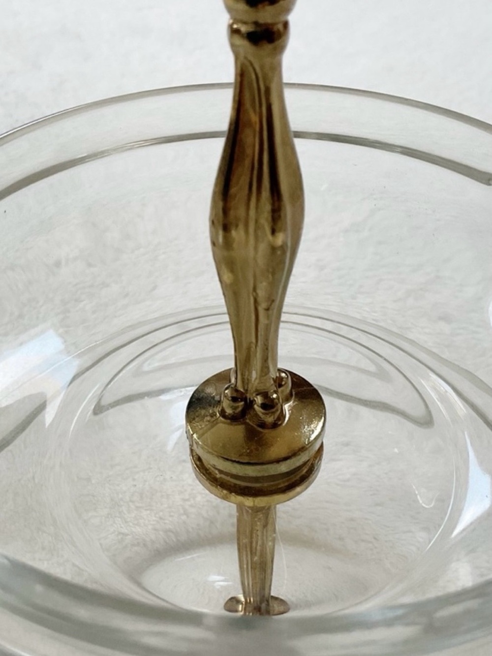 Walther Glas West Germany 2 Tier Serving Stand Glass Tidbit Tray Vintage - Picture 7 of 10